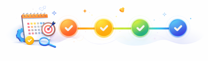 Spaced repetition timeline illustration